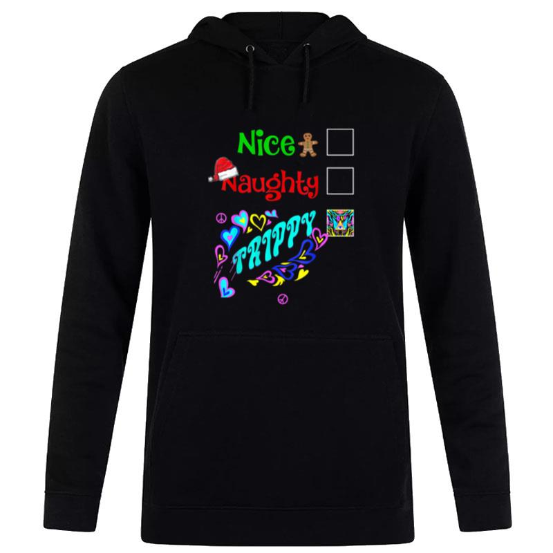 Nice Naughty Pjs Trippy Weed Marijuana Cannabis Art On Back Hoodie