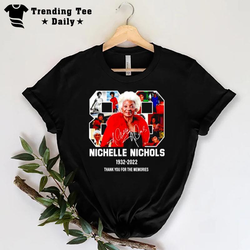 Nichelle Nichols 1932 2022 Thank You For The Memories Signature T-Shirt