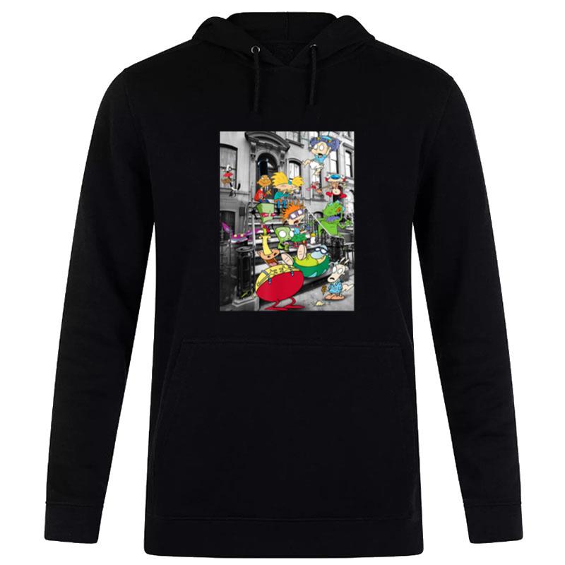 Nickelodeon Classic Nicktoons Hanging On Stoop B07Crk1Bqf Hoodie