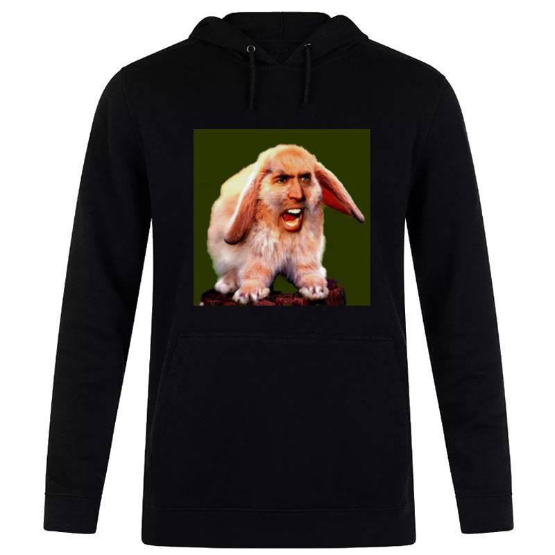 Nicolas Cage Bunny Meme Hoodie