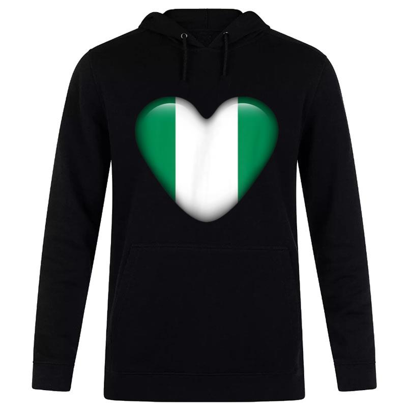 Nigeria Love Heart Country Flag Hoodie