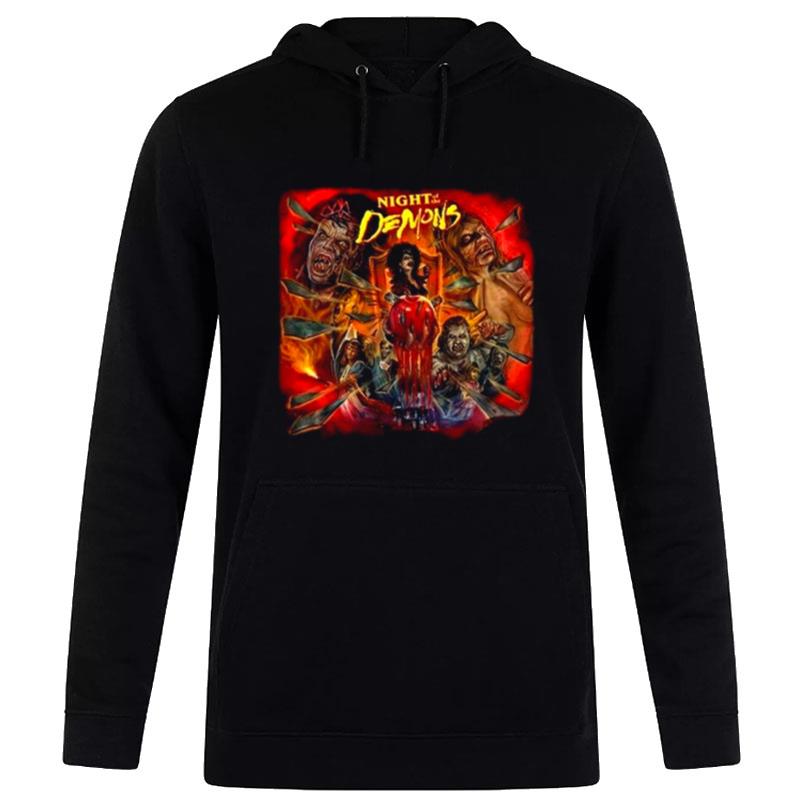 Night Of The Demons Horror Poster Hoodie