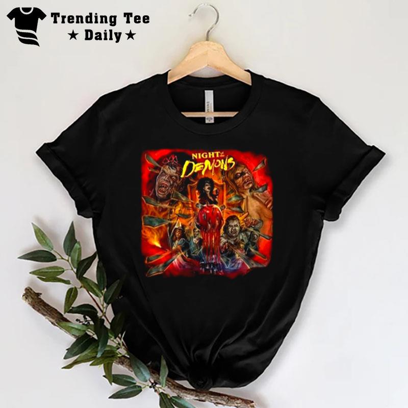 Night Of The Demons Horror Poster T-Shirt