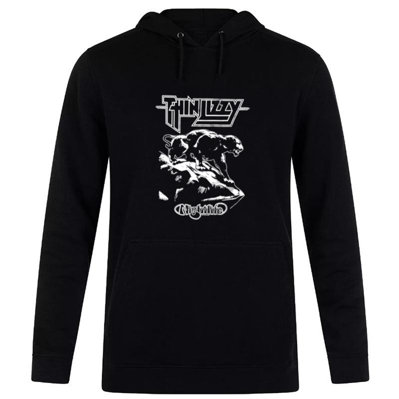 Nightlife Black And White Cover Thin Lizzy Hoodie