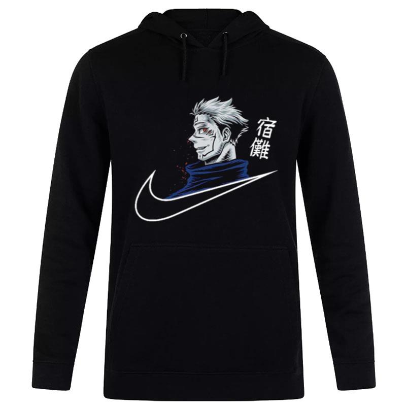 Nike Logo Yuji Itadori Sukuna Mode From Jujutsu Kaisen'S Anime Hoodie