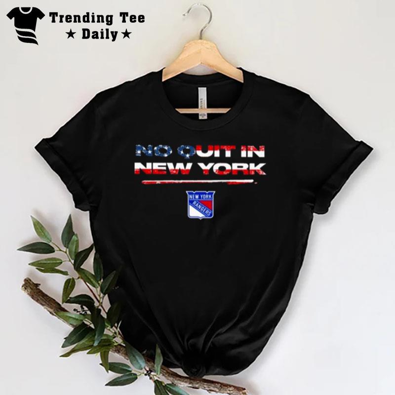 No Quit In Ny Stars Stripes American Flag T-Shirt