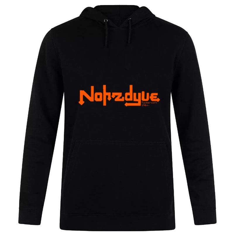 Nohzdyve Orange Logo Black Mirror Hoodie