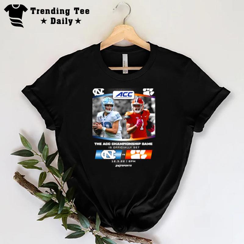 North Carolina Tar Heels Vs Clemson Tigers 2022 The Acc Championship Game T-Shirt