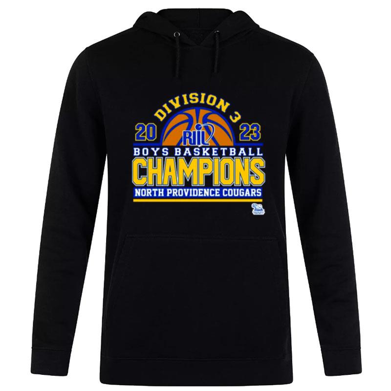 North Providence Cougars 2023 Division 3 Boys Basketball Champions Hoodie