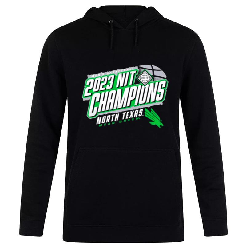 North Texas Mean Green Blue 84 2023 Ncaa Basketball Nit Champions Hoodie