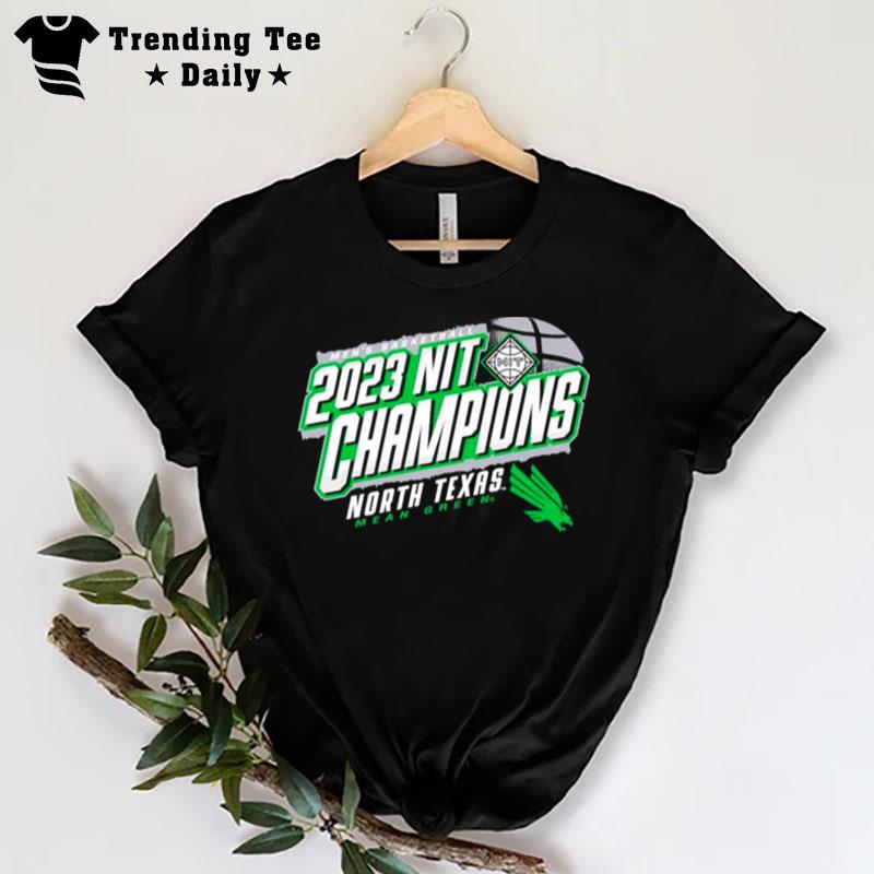 North Texas Mean Green Blue 84 2023 Ncaa Basketball Nit Champions T-Shirt