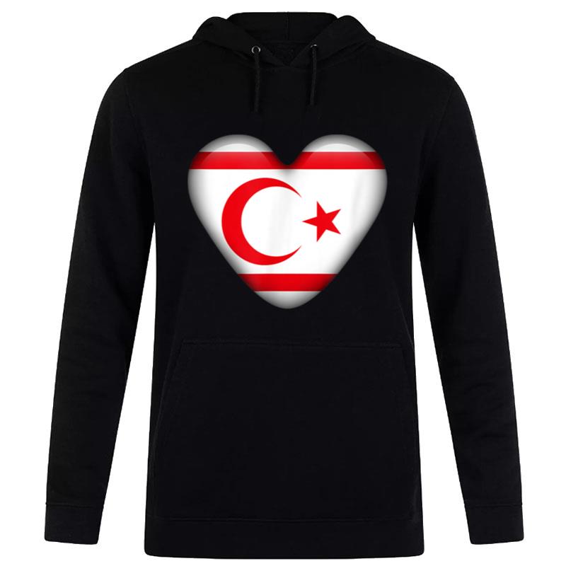 Northern Cyprus Love Heart Country Flag Hoodie