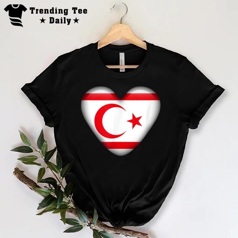 Northern Cyprus Love Heart Country Flag T-Shirt