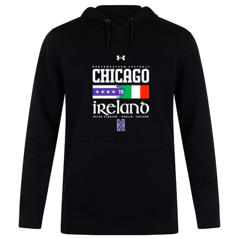 Northwestern University Wildcats Under Armour Chicago To Ireland 2022 Hoodie