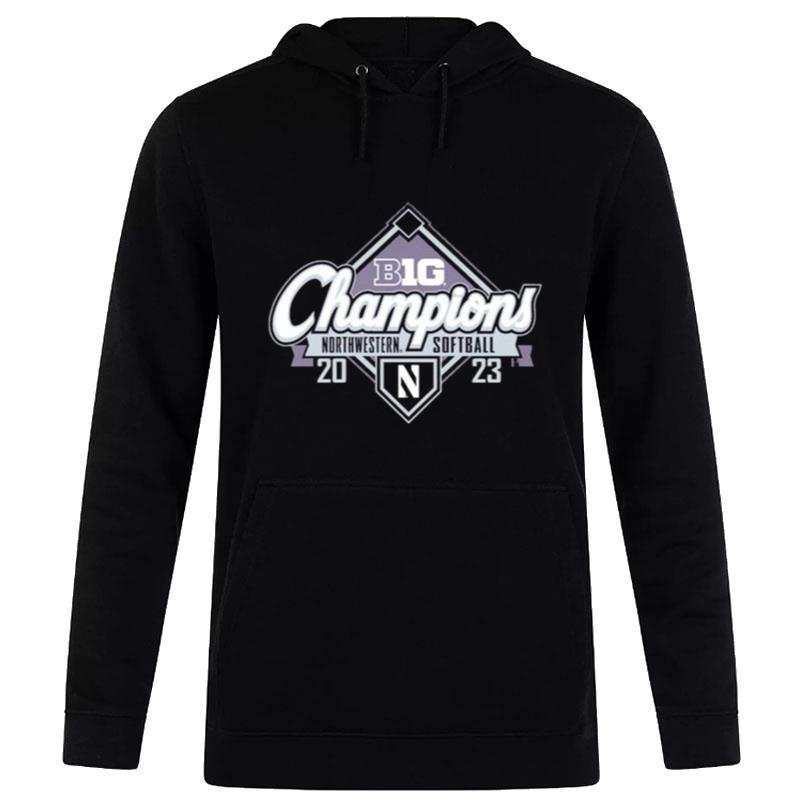 Northwestern Wildcats 2023 Big Ten Softball Regular Season Champions Hoodie