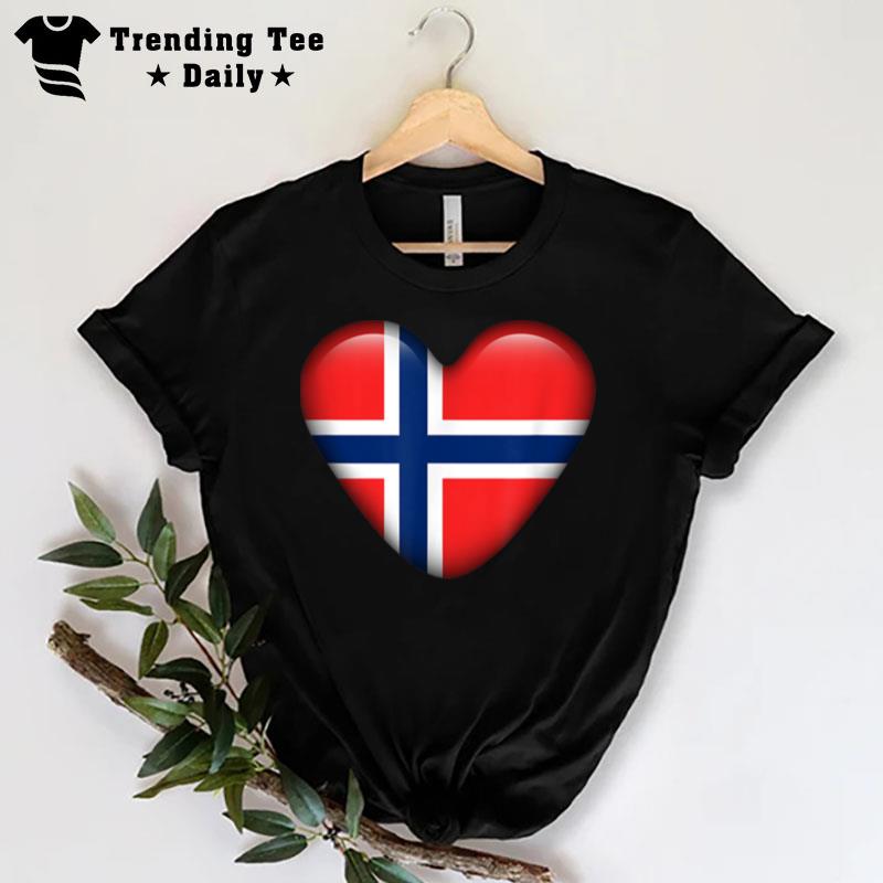 Norway Love Heart Country Flag T-Shirt