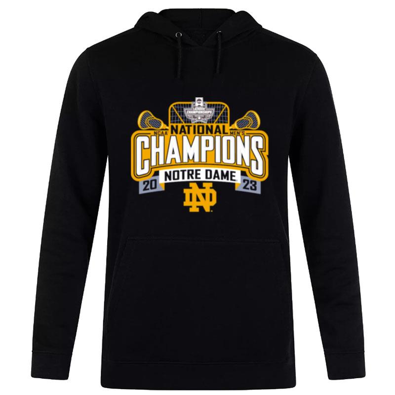 Notre Dame Fighting Irish Blue 84 2023 Ncaa Lacrosse National Champions Hoodie