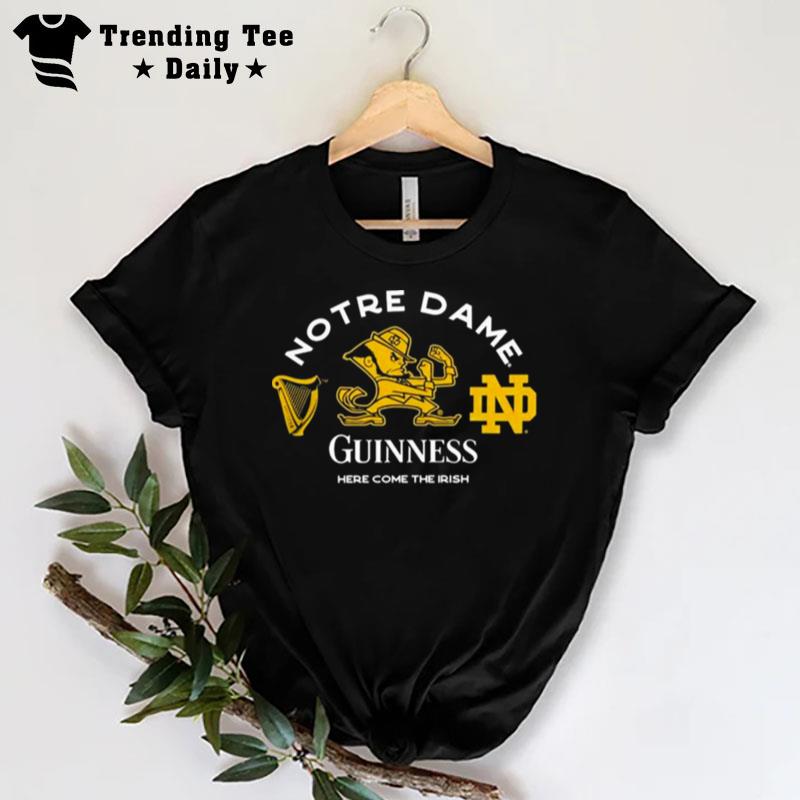 Notre Dame Fighting Irish Football Guinness Here Come The Irish T-Shirt