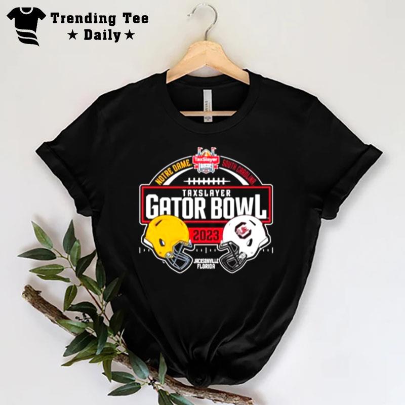 Notre Dame Fighting Irish Vs South Carolina Gamecocks Taxslayer Gator Bowl 2023 T-Shirt