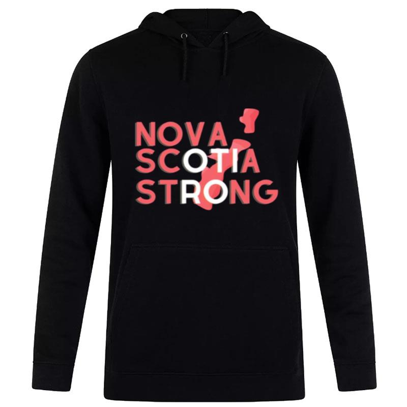 Nova Scotia Strong Typographic Design Hoodie