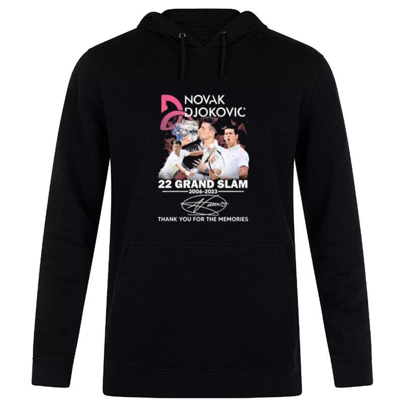 Novak Djokovic 22 Grand Slam 2006 - 2023 Thank You For The Memories Hoodie