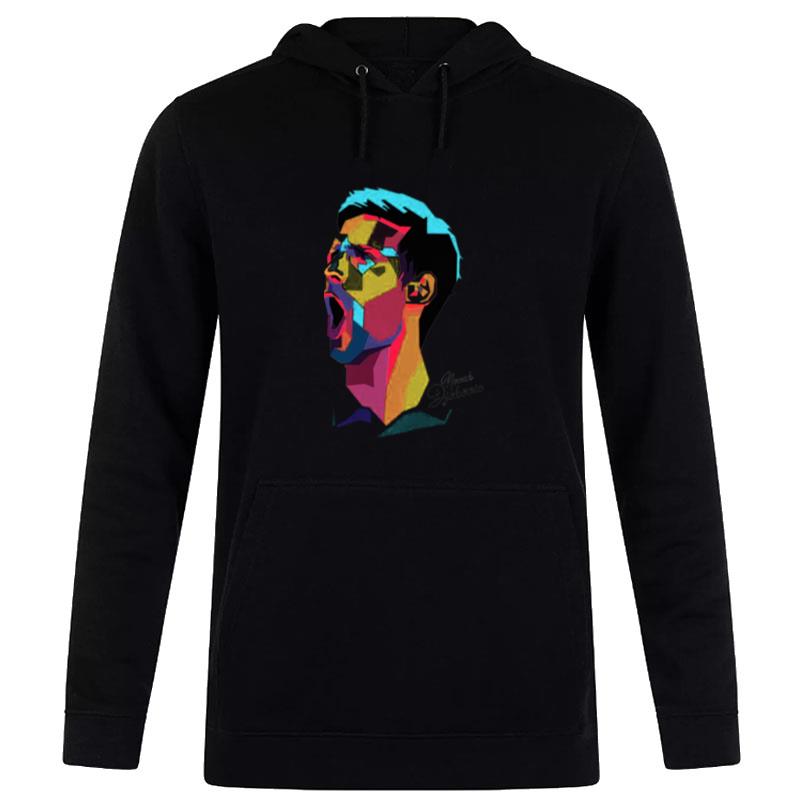 Novak Djokovic Art Portrait Tennis Hoodie