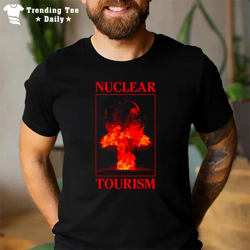 Nuclear Tourism Red Design World War T-Shirt