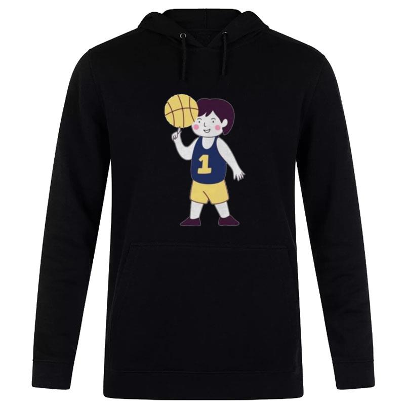 Number 1 Basketball Player Cartoon Hoodie