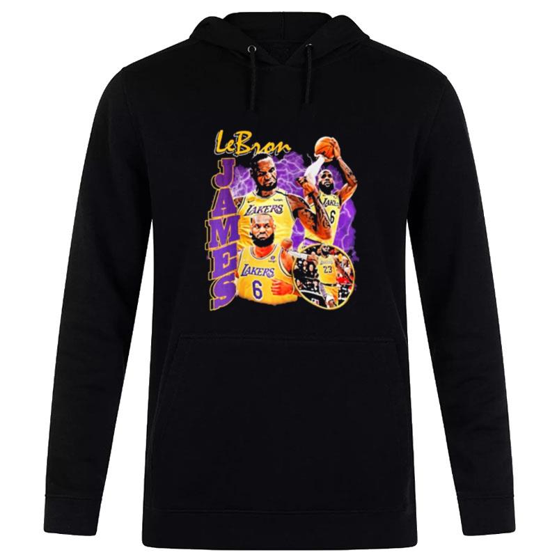 Number 6 Lebron James Lakers Basketball Hoodie