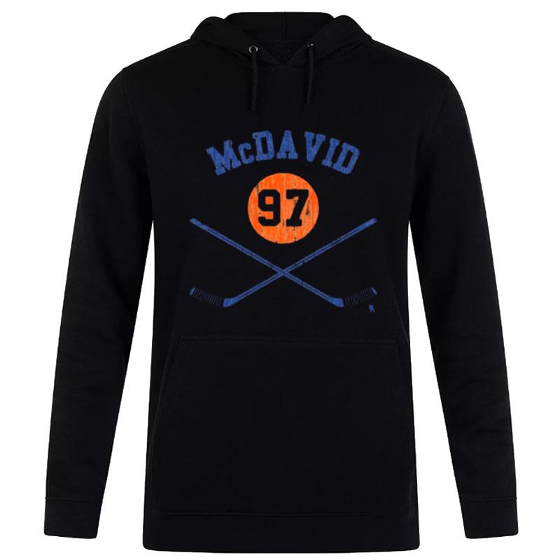 Number 97 Ice Hockey Connor Mcdavid Sticks Hoodie