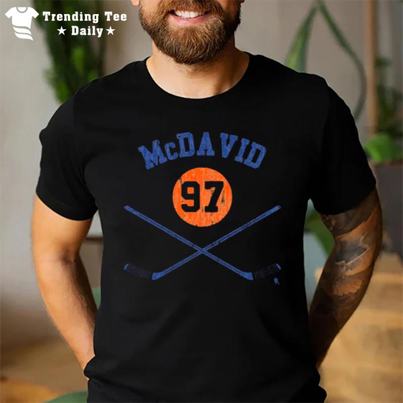 Number 97 Ice Hockey Connor Mcdavid Sticks T-Shirt