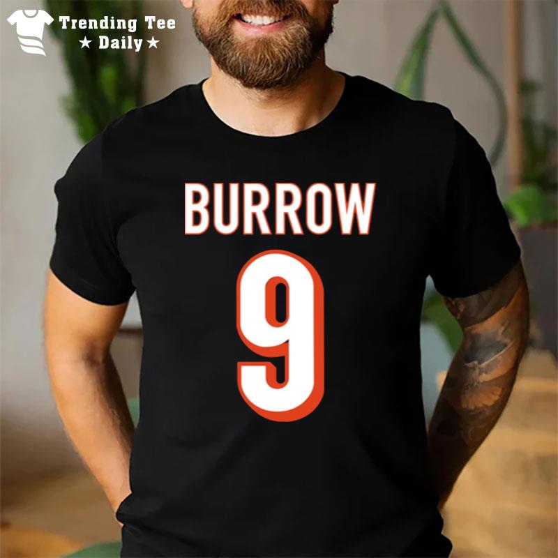 Number 9 Joe Burrow Jersey Number Graphic T-Shirt