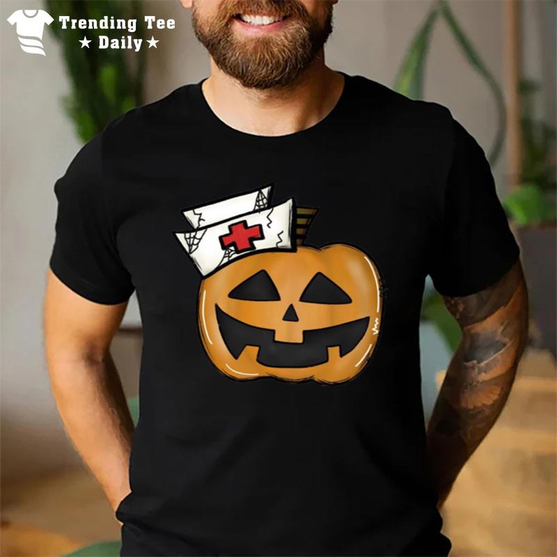 Nurse Nursing Nurse Fall Nurse Nursing Halloween T-Shirt