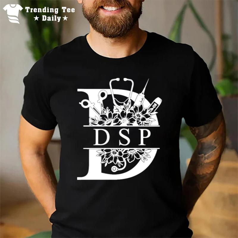 Nurse Split Floral Frame Dsp T-Shirt