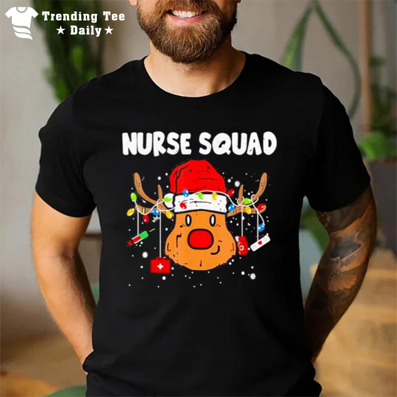 Nurse Squad Reindeer Christmas Nurse Xmas Christmas Light T-Shirt