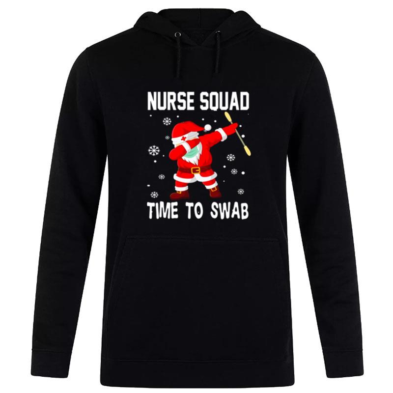 Nurse Squad Time To Swab 2022 Funny Nurse Christmas Hoodie