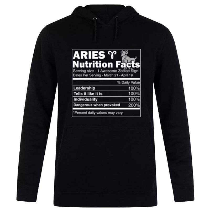 Nutrition Facts Horoscope Zodiac Aries Hoodie