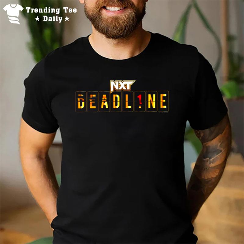 Nxt Deadline Deadl1Ne Gold Text Logo T-Shirt