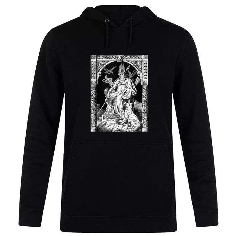 Odin On His Throne Nordic Viking Mythology Allfather Hoodie