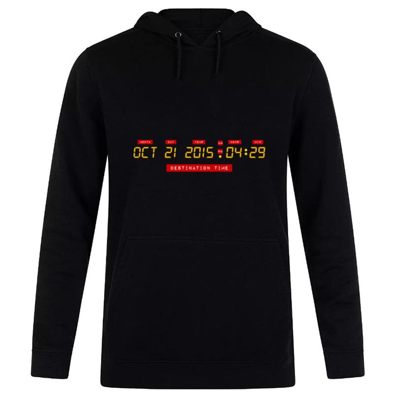 Officially Licensed Back To The Future Oct 21 2015 429 Delorean Numbers Hoodie