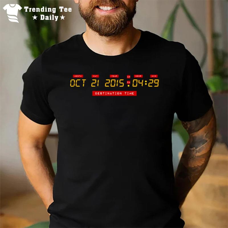 Officially Licensed Back To The Future Oct 21 2015 429 Delorean Numbers T-Shirt