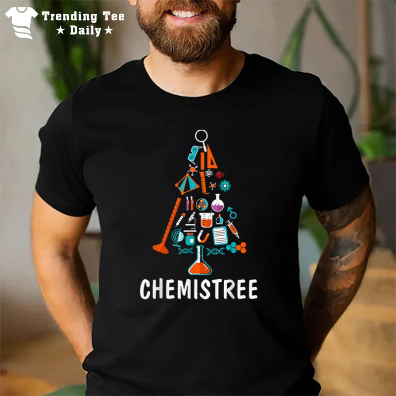 Oh Chemistree Funny Christmas Tree Chemistry Chemist Xmas T-Shirt