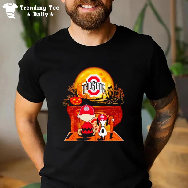 Ohio State Buckeyes Snoopy And Charlie Brown Halloween T-Shirt