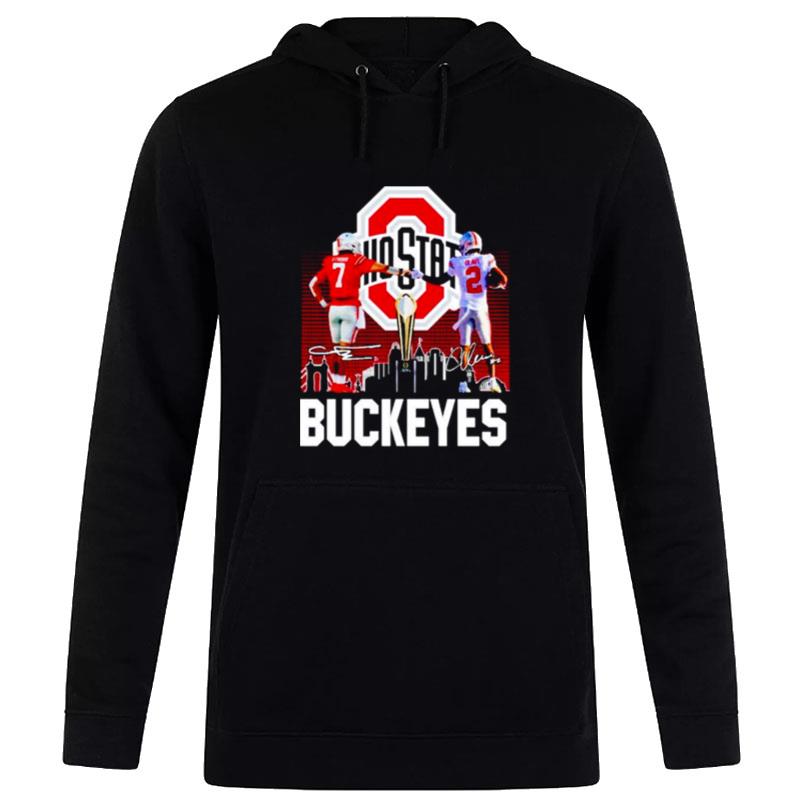 Ohio State Buckeyes Stroud And Olave Signatures Hoodie