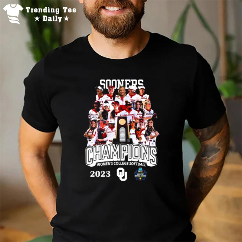 Oklahoma Sooners Champions Wo College Softball 2023 T-Shirt