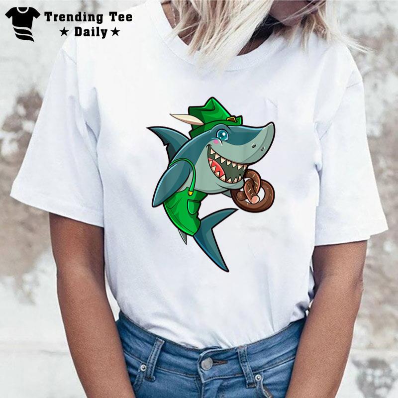 Oktoberfest German Funny Octoberfest Shark Boys Kids T-Shirt