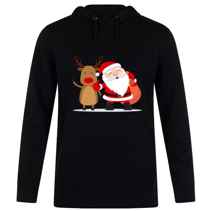 Oldman Reindeer Ugly Xmas Merry Christmas Hoodie