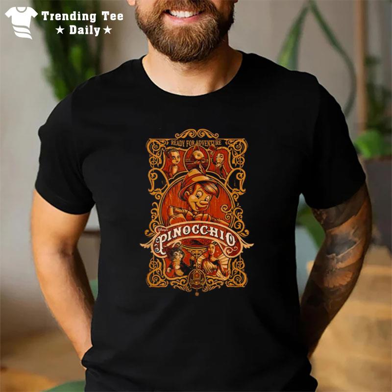 Oldschool Disneys Pinocchio Ready For An Adventure T-Shirt