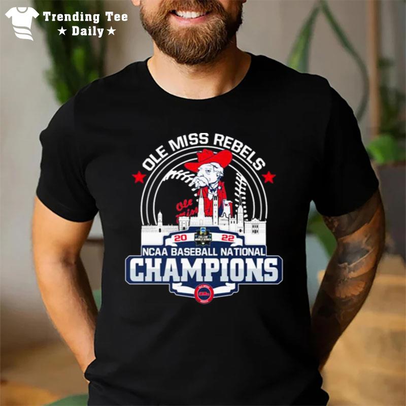 Ole Miss Logo Ncaa Baseball National Champions 2022 Ole Miss Rebels T-Shirt