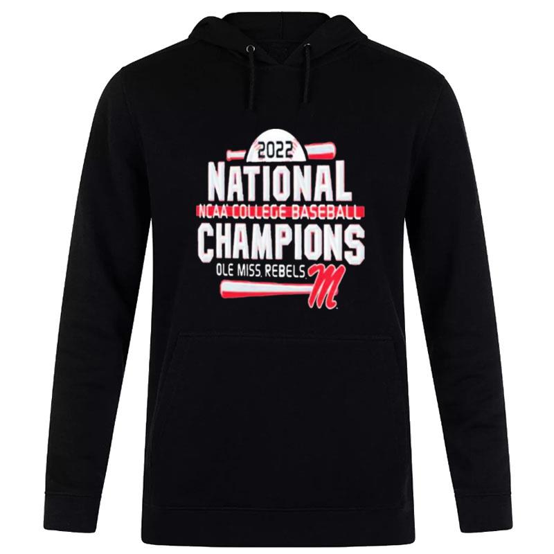 Ole Miss Rebels 2022 Ncaa Baseball Champions Tee Hoodie